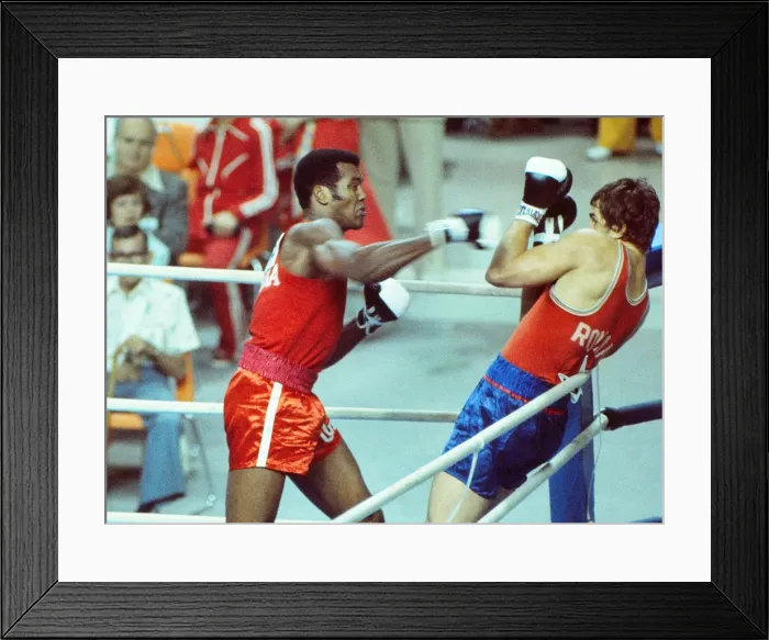 Framed Print : Teofilo Stevenson on the way to winning gold at the 1976 Montreal Olympics Framed Print : Teofilo Stevenson on the way to winning gold at the 1976 Montreal Olympics
