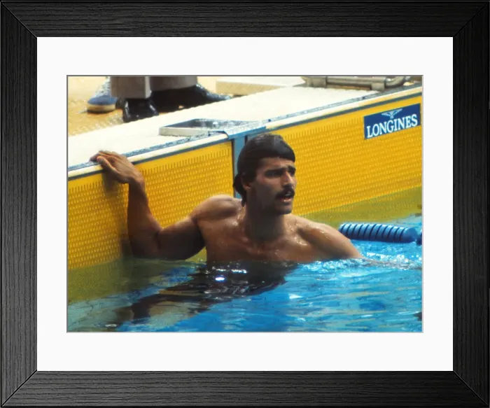 Framed Print : Mark Spitz at the 1972 Munich Olympics