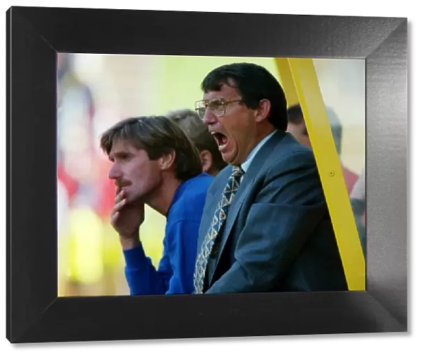 Wolves manager Graham Taylor shouts at his players in 1994