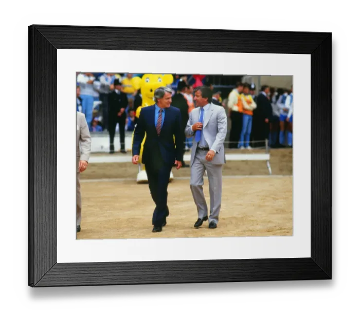 Framed Print : Bobby Robson and Terry Venables - 1987 Football League Centenary Classic Framed Print : Bobby Robson and Terry Venables - 1987 Football League Centenary Classic