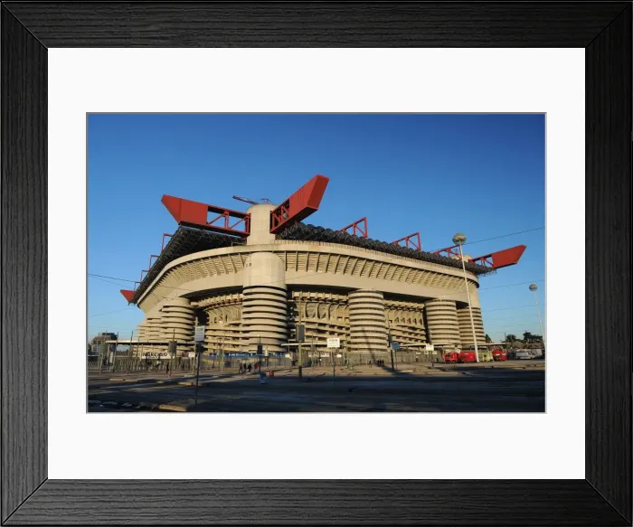 Framed Print : Football - UEFA Champions League - AC Milan vs. Arsenal Framed Print : Football - UEFA Champions League - AC Milan vs. Arsenal
