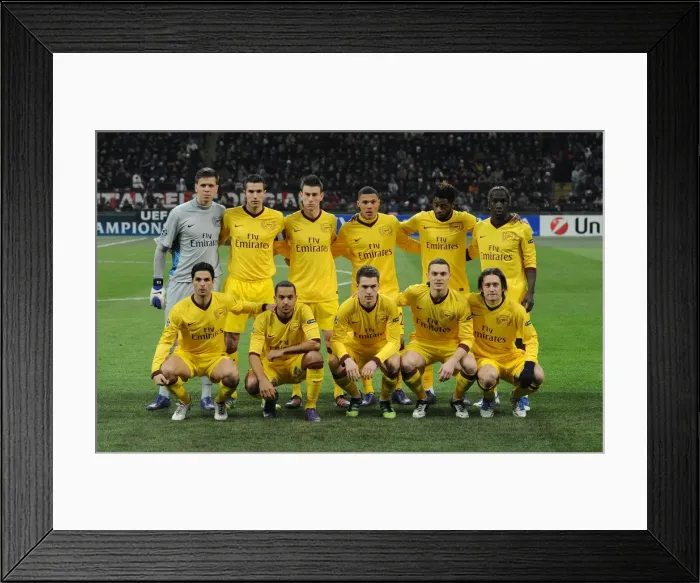 Framed Print : Football - UEFA Champions League - AC Milan vs. Arsenal Framed Print : Football - UEFA Champions League - AC Milan vs. Arsenal