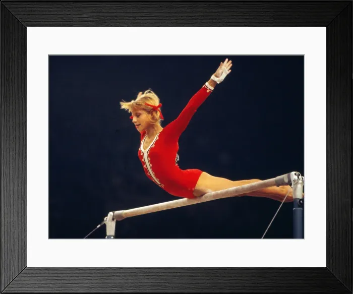 Framed Print : Olga Korbut - 1973 European Championships Framed Print : Olga Korbut - 1973 European Championships