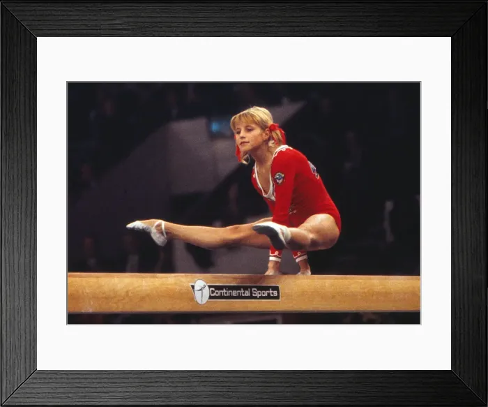 Framed Print : Olga Korbut - 1973 European Championships