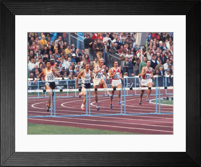 Framed Print : 1972 Munich Olympics - Mens 400m Hurdles Framed Print : 1972 Munich Olympics - Mens 400m Hurdles