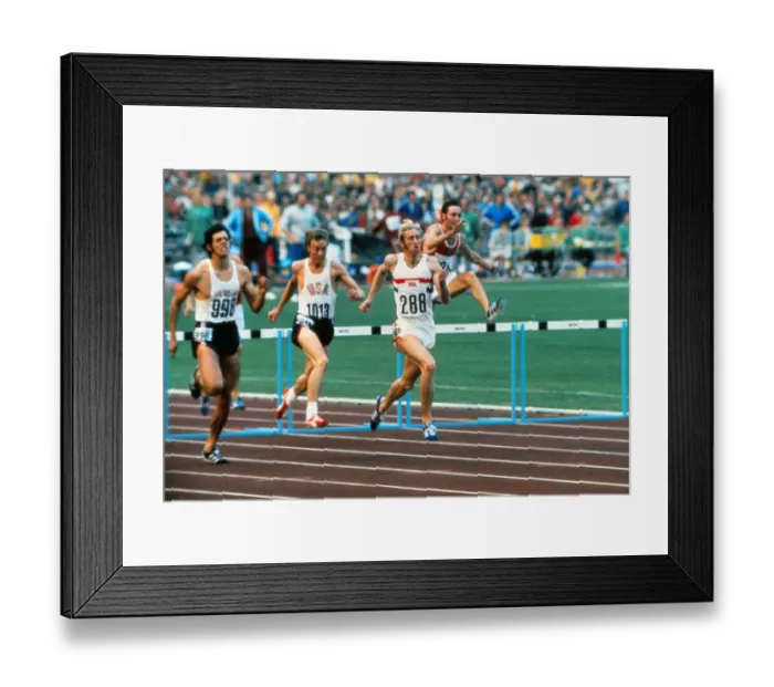 Framed Print : 1972 Munich Olympics - Mens 400m Hurdles Framed Print : 1972 Munich Olympics - Mens 400m Hurdles