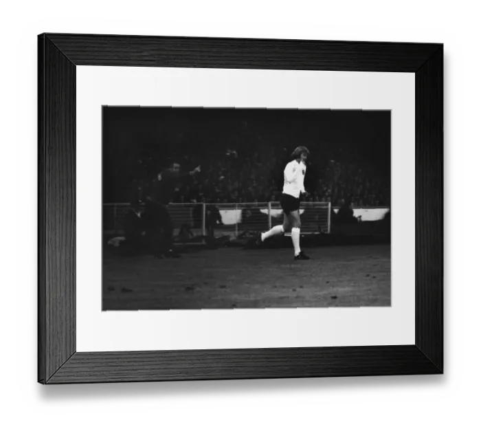 Framed Print : Rodney Marsh runs onto the Wembley pitch to make his England debut Framed Print : Rodney Marsh runs onto the Wembley pitch to make his England debut