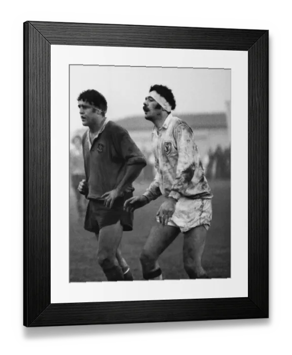 Framed Print : Swanseas Mervyn Davies and Australias Garrick Fay