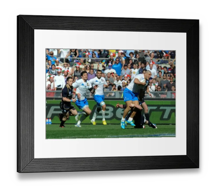 Framed Print : rugby sei nazioni Italia vs Scozia 6N: Italy 13 Scotland 6