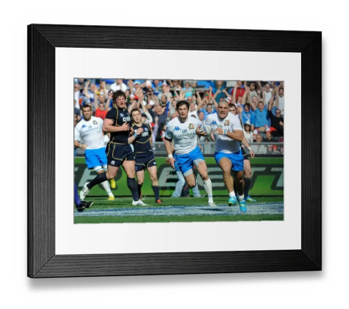 Framed Print : rugby sei nazioni Italia vs Scozia 6N: Italy 13 Scotland 6 Framed Print : rugby sei nazioni Italia vs Scozia 6N: Italy 13 Scotland 6