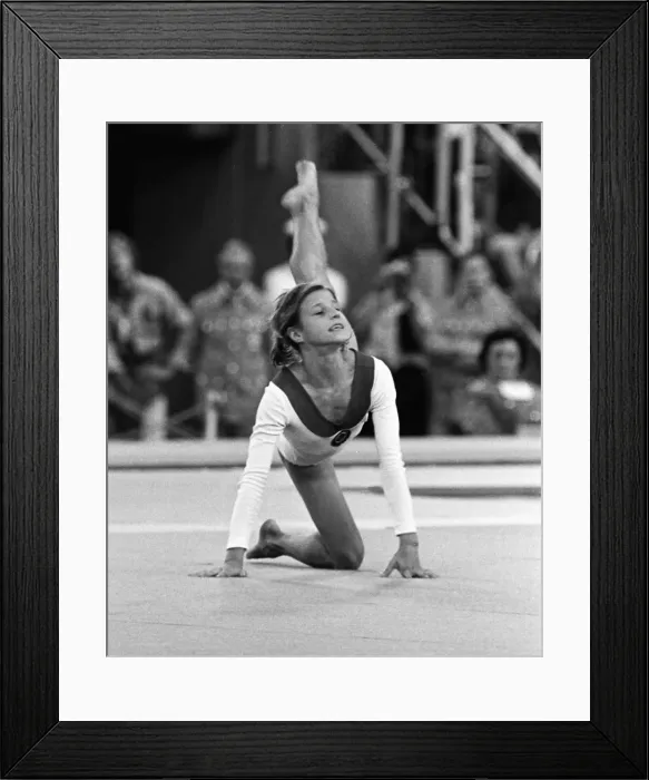Framed Print : Olga Korbut - 1972 Munich Olympics - Womens Gymnastics Framed Print : Olga Korbut - 1972 Munich Olympics - Womens Gymnastics