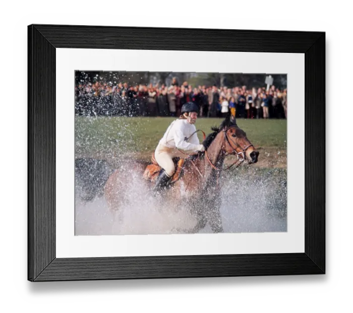 Framed Print : Bridget Parker on Cornish Gold - 1972 Badminton Horse Trials Framed Print : Bridget Parker on Cornish Gold - 1972 Badminton Horse Trials