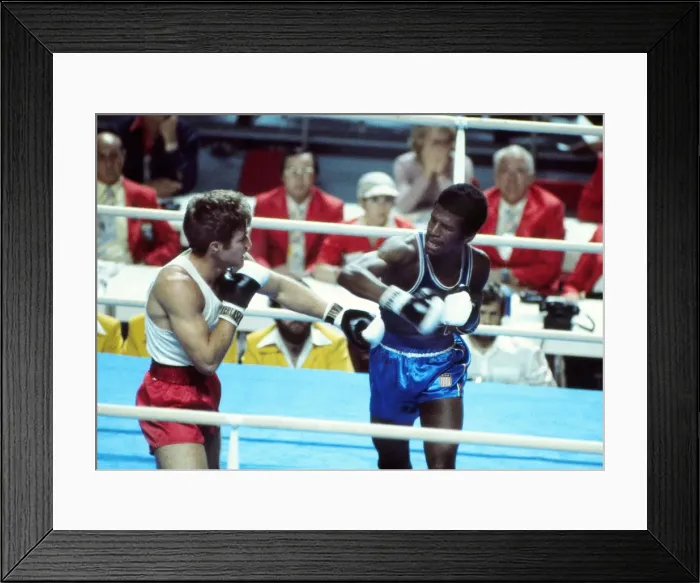 Framed Print : Michael Spinks at the 1976 Montreal Olympics Framed Print : Michael Spinks at the 1976 Montreal Olympics