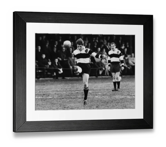 Framed Print : Stewart Wilson kicks for the Barbarians in 1967 Framed Print : Stewart Wilson kicks for the Barbarians in 1967