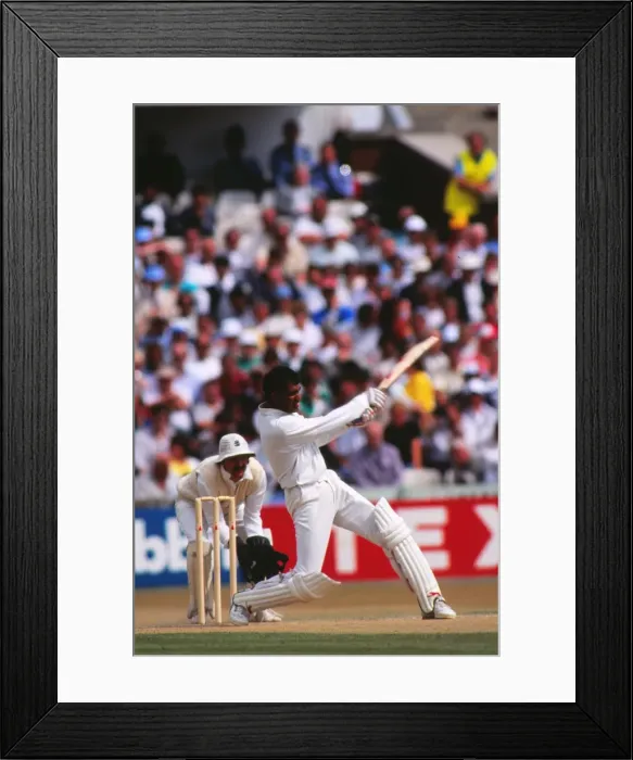 Framed Print : Indias Mohammad Azharuddin on the way to scoring 179 against England in the 2nd Test at Old Trafford in 1990 Framed Print : Indias Mohammad Azharuddin on the way to scoring 179 against England in the 2nd Test at Old Trafford in 1990