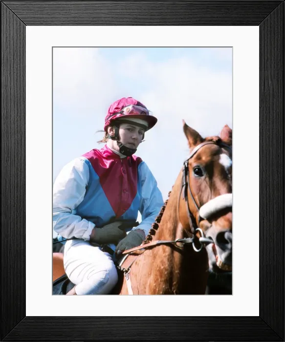 Framed Print : Charlotte Brew on Barony Fort during the 1977 Grand National