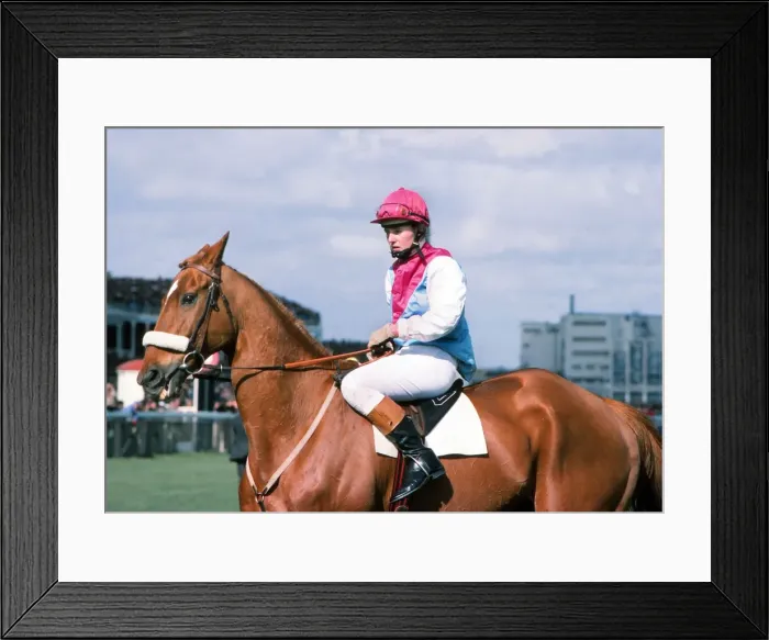 Framed Print : Charlotte Brew on Barony Fort during the 1977 Grand National