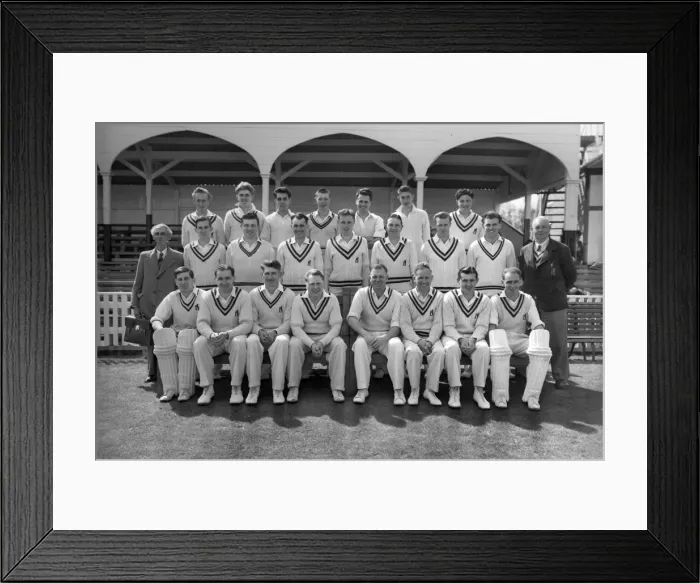 Framed Print : Warwickshire C. C. C. - 1955 Framed Print : Warwickshire C. C. C. - 1955
