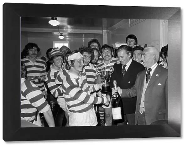 Rosslyn Park celebrate victory in the 1976 John Player Cup Final