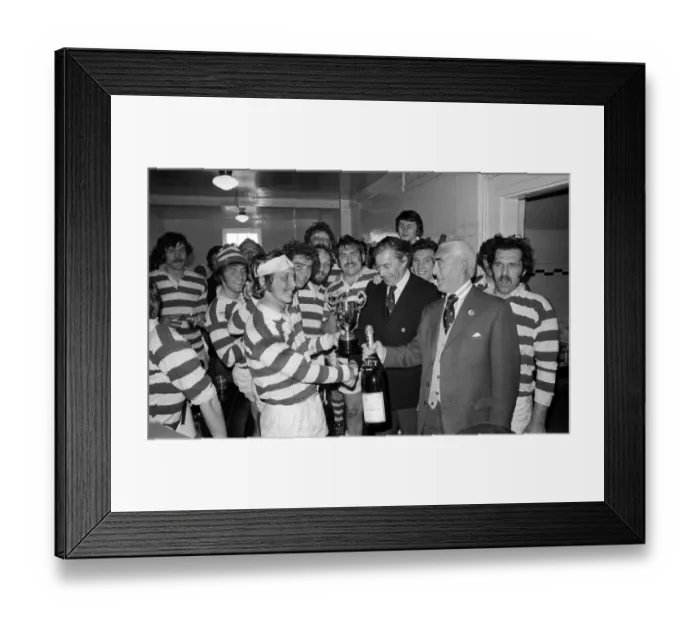 Framed Print : Rosslyn Park celebrate victory in the 1976 John Player Cup Final Framed Print : Rosslyn Park celebrate victory in the 1976 John Player Cup Final