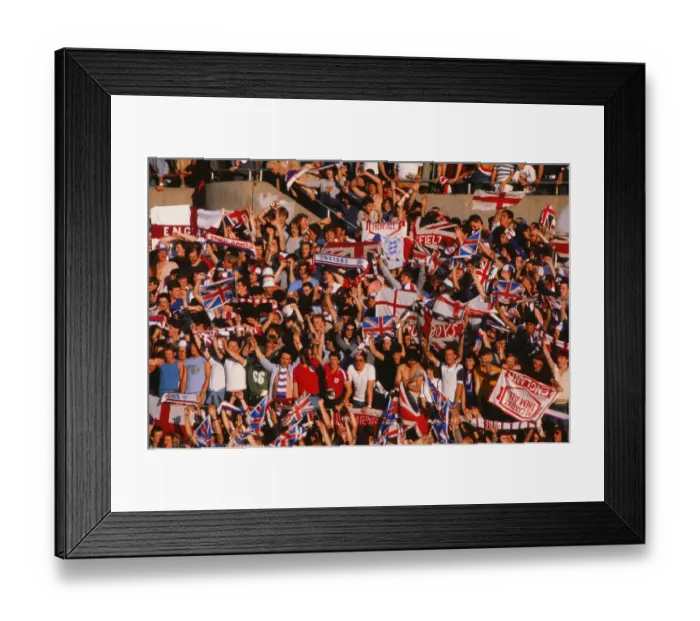 Framed Print : England fans at Euro 1980