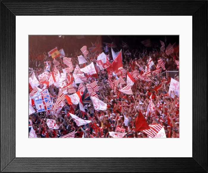 Framed Print : Nottingham Forest fans at the 1980 European Cup Final Framed Print : Nottingham Forest fans at the 1980 European Cup Final