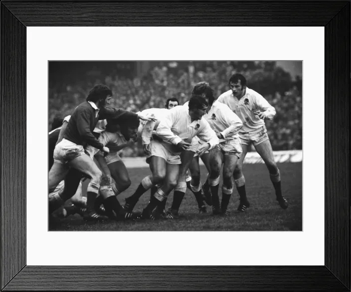 Framed Print : Englands Mike Burton during the 1976 Five Nations Framed Print : Englands Mike Burton during the 1976 Five Nations