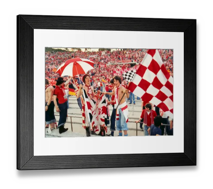 Framed Print : Liverpool fans at the 1977 European Cup Final