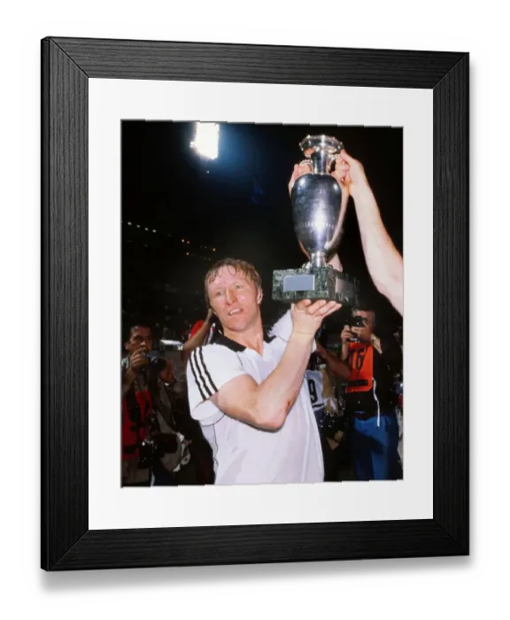 Framed Print : West Germanys Horst Hrubesch celebrates victory in Euro 1980 Framed Print : West Germanys Horst Hrubesch celebrates victory in Euro 1980