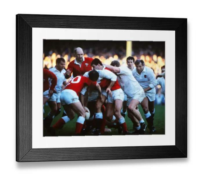 Framed Print : English and Welsh forwards - 1988 Five Nations Framed Print : English and Welsh forwards - 1988 Five Nations