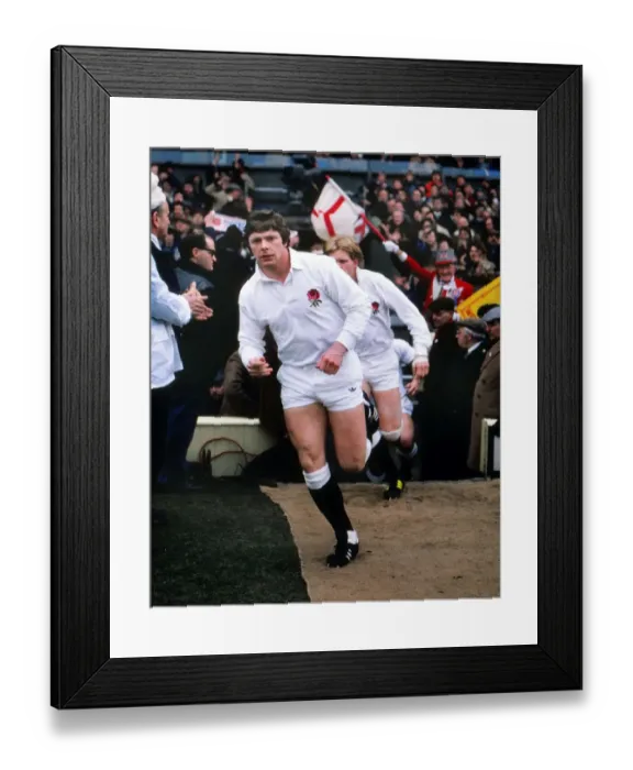Framed Print : Englands John Carleton - 1981 Five Nations