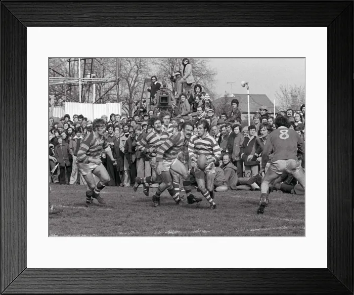 Framed Print : Gosforth face London Welsh in the 1977 John Player Cup semi-final Framed Print : Gosforth face London Welsh in the 1977 John Player Cup semi-final