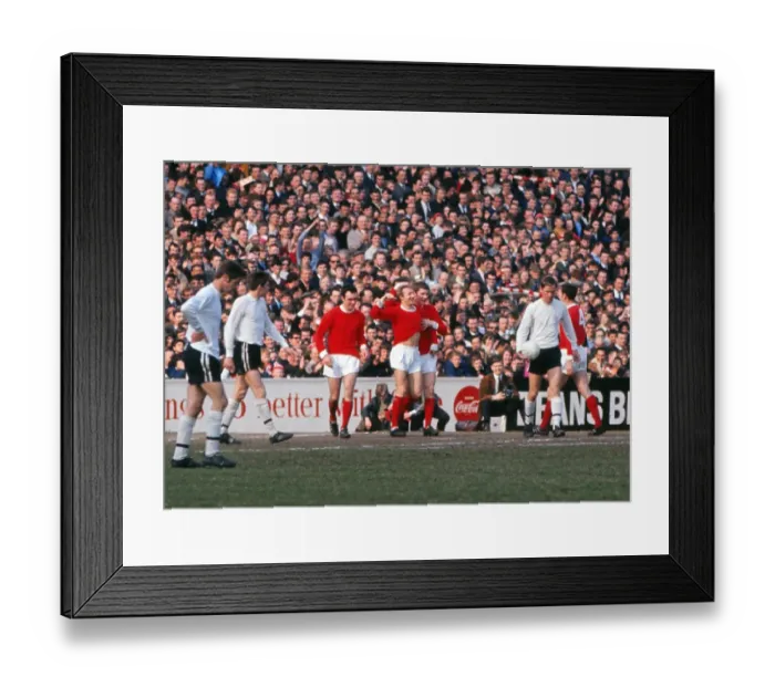 Framed Print : Denis Law celebrates scoring for Manchester United in 1967 / 8 Framed Print : Denis Law celebrates scoring for Manchester United in 1967 / 8