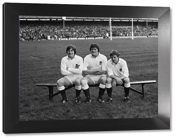Englands Tony Bond, Fran Cotton and Steve Smith prepare to face the All Blacks in 1979