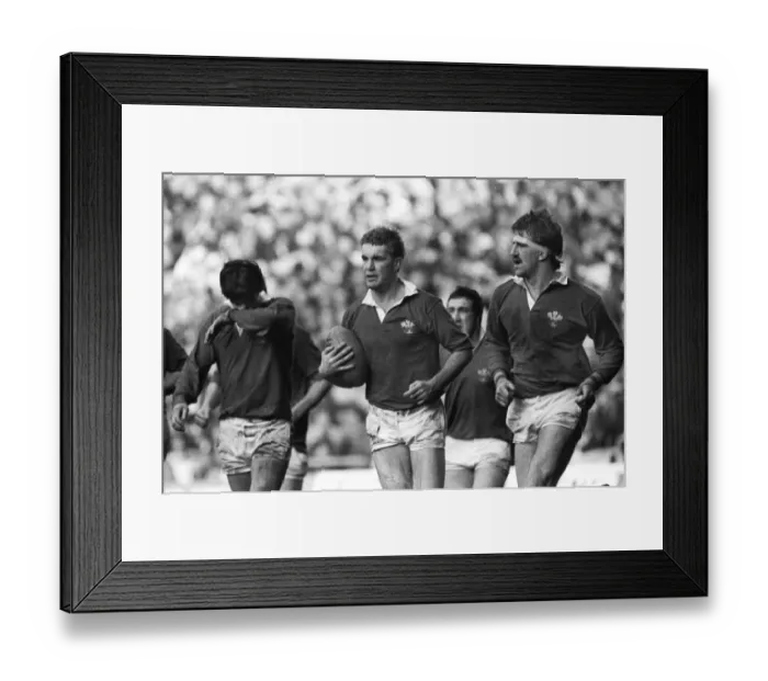 Framed Print : Wales Eddie Butler celebrates his try against France - 1984 Five Nations Framed Print : Wales Eddie Butler celebrates his try against France - 1984 Five Nations