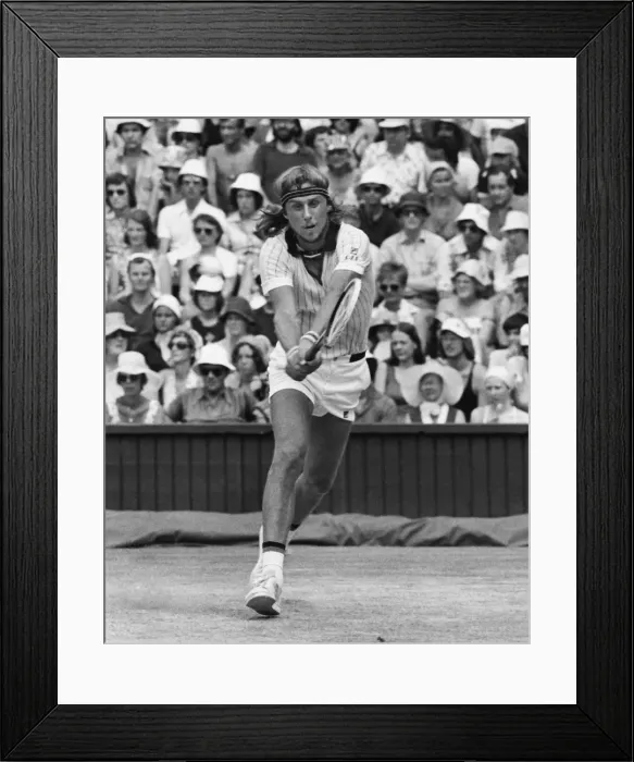 Framed Print : Bjorn Borg - 1976 Wimbledon Championships Framed Print : Bjorn Borg - 1976 Wimbledon Championships