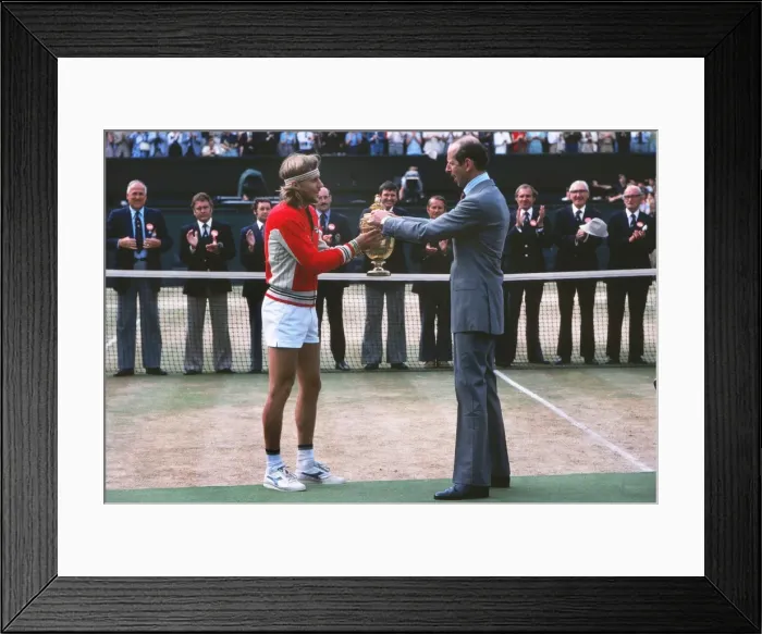 Framed Print : Bjorn Borg - 1979 Wimbledon Champion Framed Print : Bjorn Borg - 1979 Wimbledon Champion
