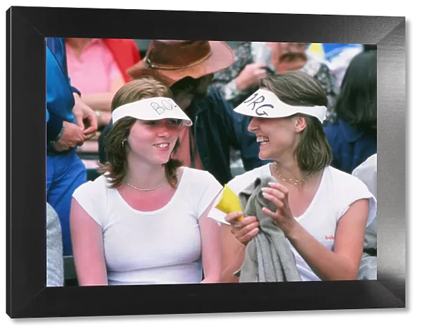 Bjorn Borg fans during the 1979 Wimbledon Mens Final