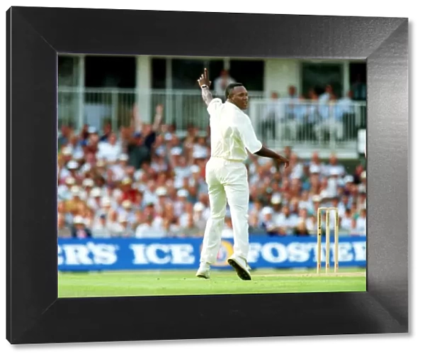 Devon Malcolm celebrates a wicket at the Oval in 1994