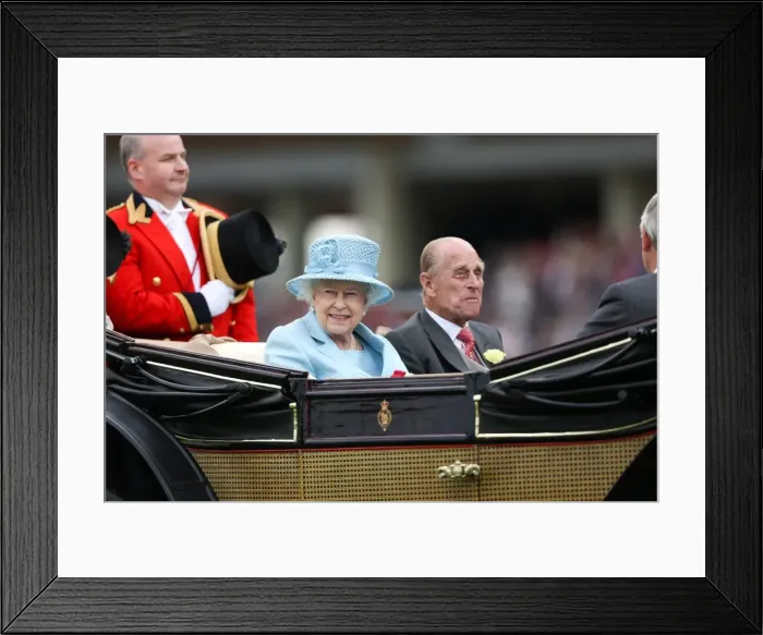 Framed Print : The Queen with Prince Philip - Royal Ascot 2012