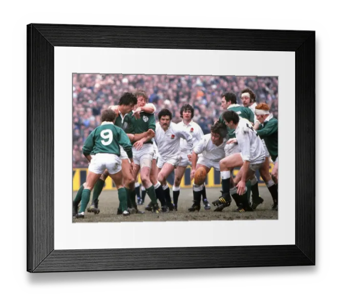Framed Print : England take on Ireland - 1979 Five Nations