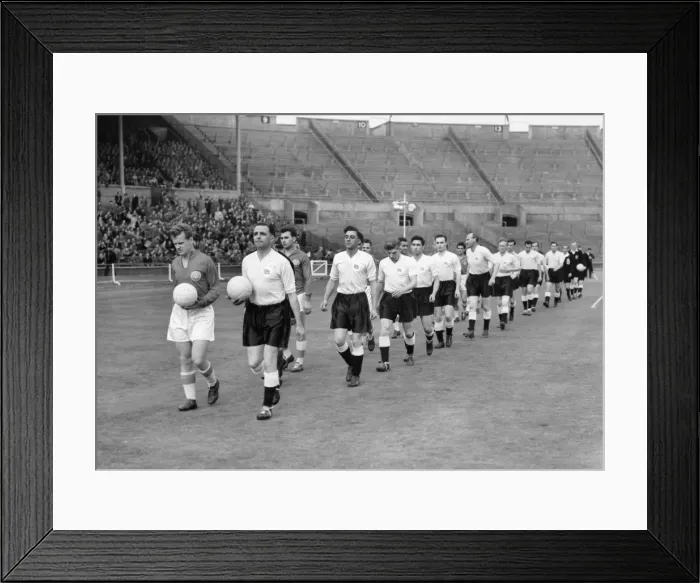 Framed Print : Great Britain face Bulgaria at Wembley in a 1956 Olympic football qualifier Framed Print : Great Britain face Bulgaria at Wembley in a 1956 Olympic football qualifier