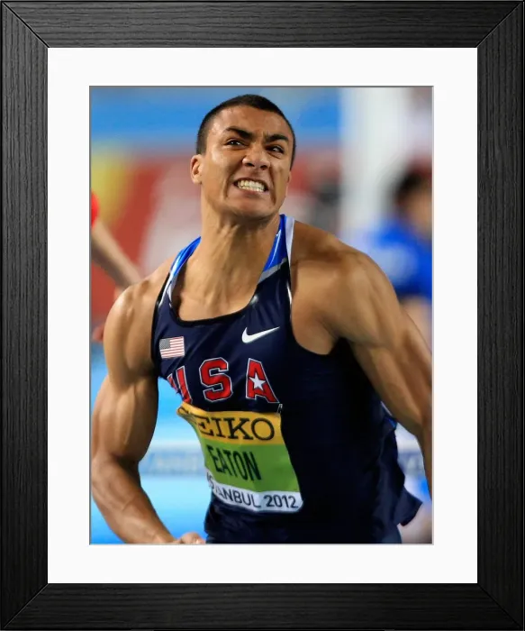 Framed Print : Ashton Eaton - 2012 Istanbul World Indoor Championships + Framed Print : Ashton Eaton - 2012 Istanbul World Indoor Championships +