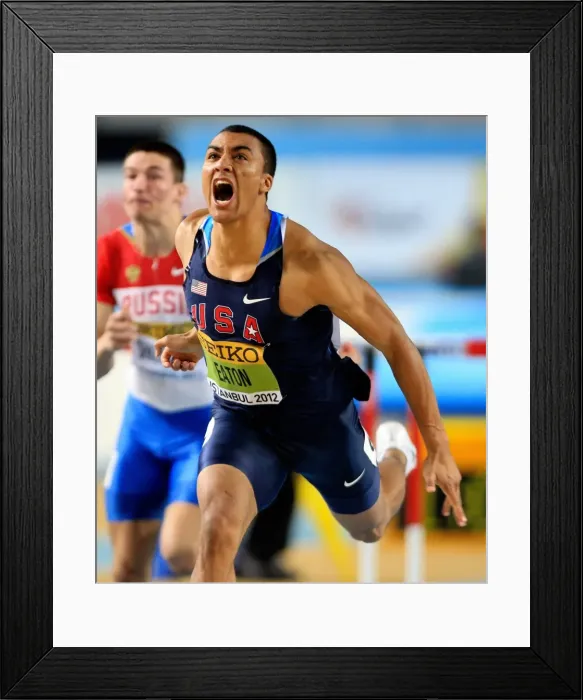 Framed Print : Ashton Eaton - 2012 Istanbul World Indoor Championships + Framed Print : Ashton Eaton - 2012 Istanbul World Indoor Championships +