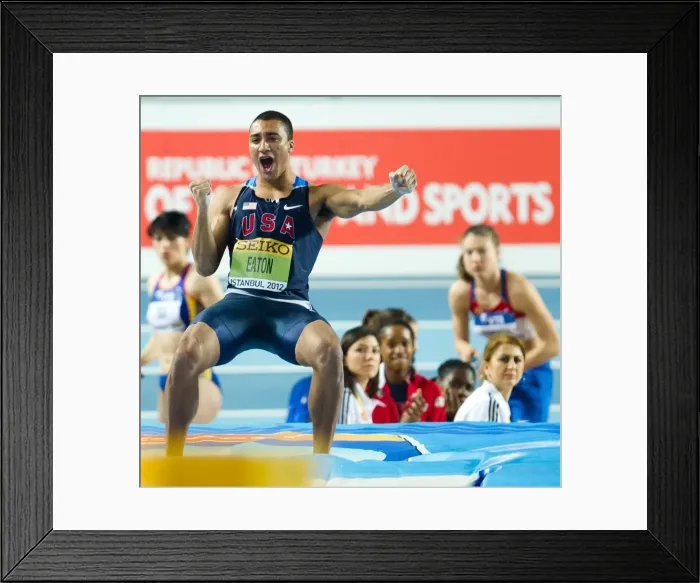 Framed Print : Ashton Eaton - 2012 Istanbul World Indoor Championships + Framed Print : Ashton Eaton - 2012 Istanbul World Indoor Championships +
