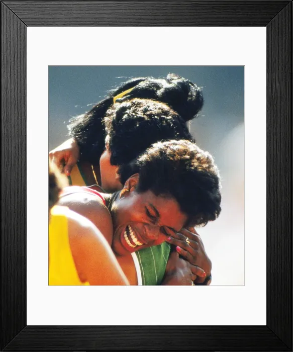 Framed Print : 1984 Los Angeles Olympics - Womens 400m Hurdles Framed Print : 1984 Los Angeles Olympics - Womens 400m Hurdles