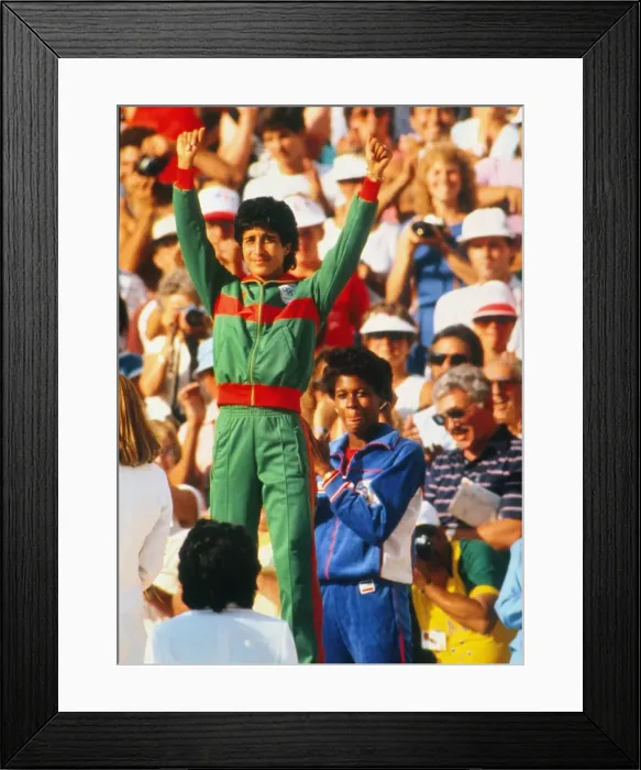 Framed Print : 1984 Los Angeles Olympics - Womens 400m Hurdles Framed Print : 1984 Los Angeles Olympics - Womens 400m Hurdles