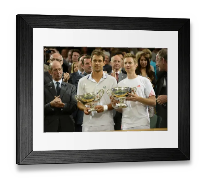 Framed Print : Jonathan Marray and Frederik Nielsen - 2012 Wimbledon Mens Doubles Winners