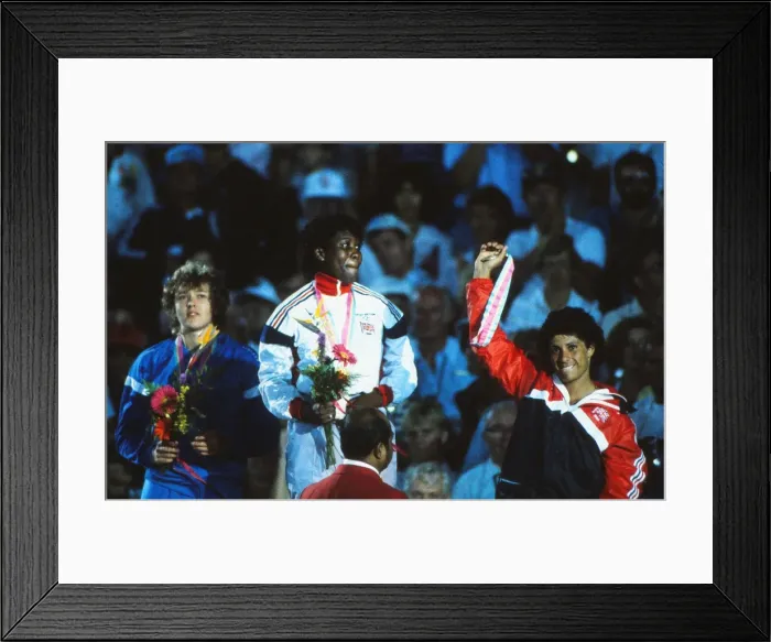 Framed Print : 1984 Los Angeles Olympics - Womens Javelin Throw Framed Print : 1984 Los Angeles Olympics - Womens Javelin Throw