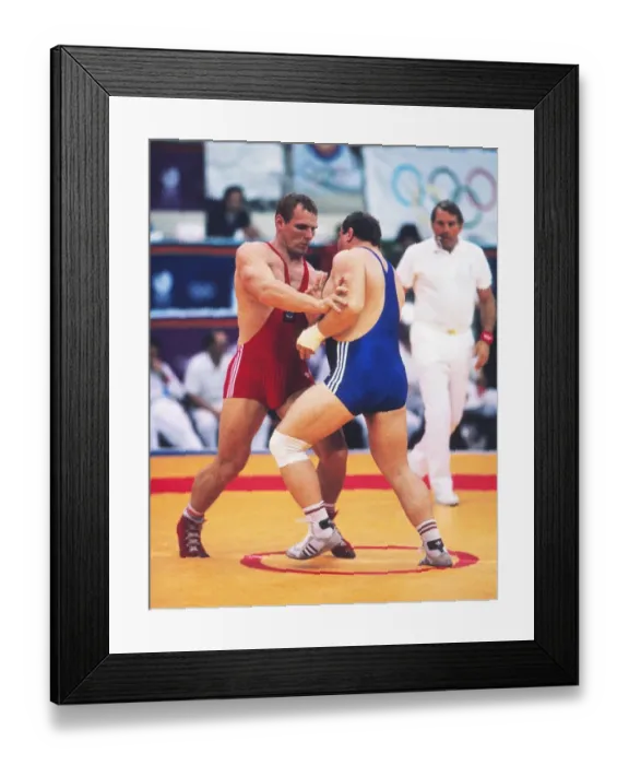 Framed Print : The Soviet Unions Aleksandr Karelin on the way to winning his first gold medal at the 1988 Seoul Olympics Framed Print : The Soviet Unions Aleksandr Karelin on the way to winning his first gold medal at the 1988 Seoul Olympics